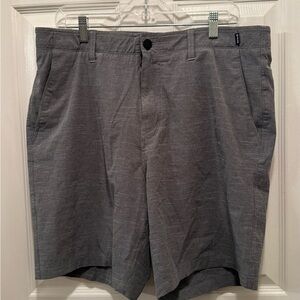 Hurley Men's Gray Performance Shorts 36 no fading great condition